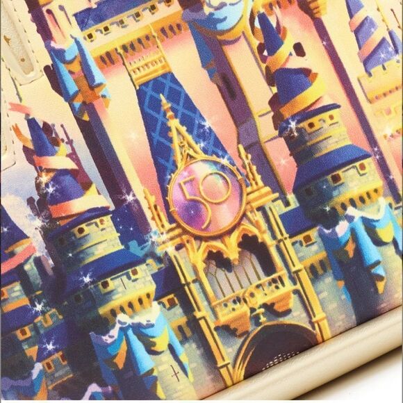 NWT Loungefly Walt Disney World 50th Anniversary Castle Mini Backpack - Picture 3 of 6